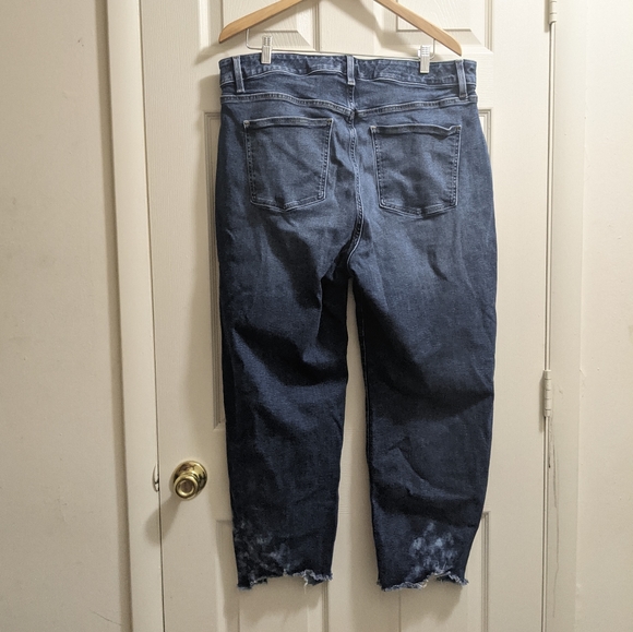 Lane Bryant High-Waisted Fringe Distressed High-Rise Girlfriend Straight… - Picture 5 of 11